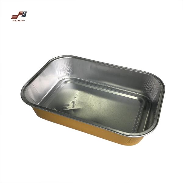 Gold Foil Meal Trays For Airline Food Half Hard Temper
