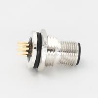 M12 Conector masculino de painel de montagem 12 pines de conectores circulares de código A para montagem de PCB