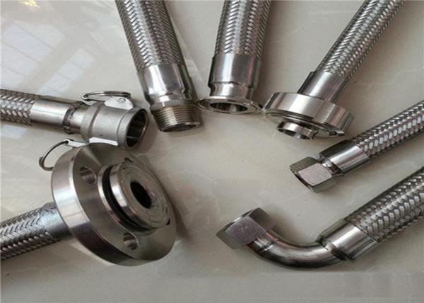 Petroleum SS304 6 Inch Stainless Steel Metal Hose , Flexible Steel Hose