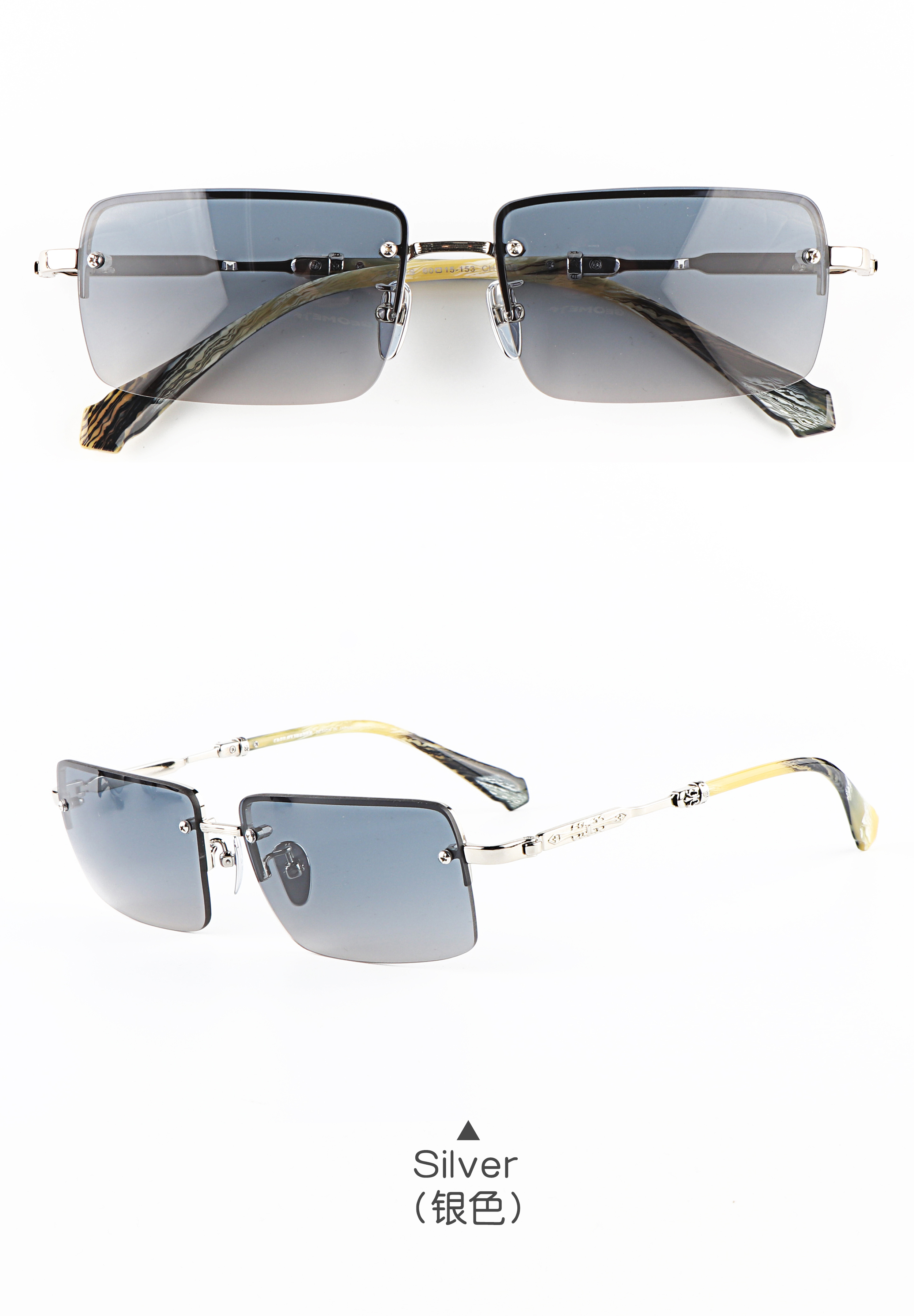 Light Custom Manufacturer Trendy 2025 Borderless Square Top Brands protection Big Ladies High Quality Sunglasses Frame for Men