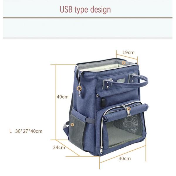 Рюкзак несущей любимца сумки кота собаки ткани ISO Оксфорда для на открытом воздухе дела