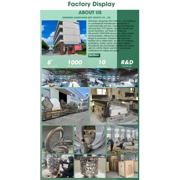 Customizable Design Durable Stainless Steel Sculpture for Indoor & Outdoor Use