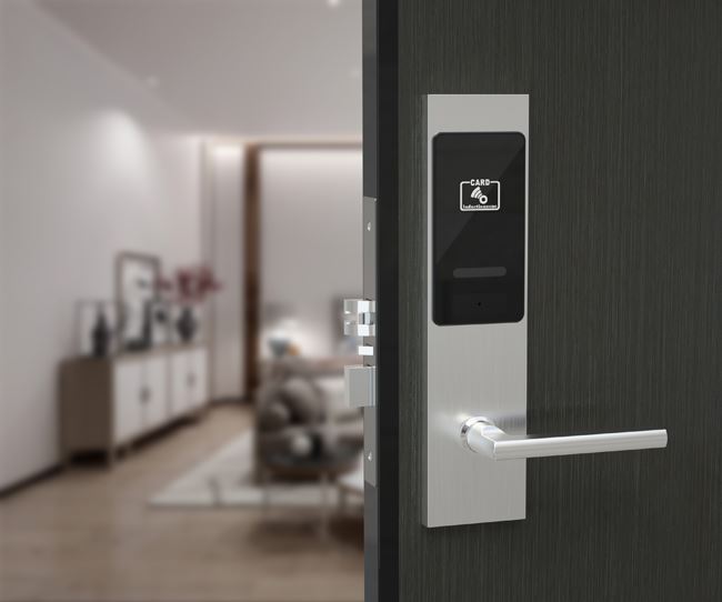 MF Temic Card Hotel Door Lock 15mA Stainless Steel With Free Software