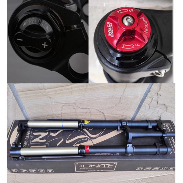 Downhill Suspension Custom Bike Forks Black Dual - Crown Inverted 8 Inch