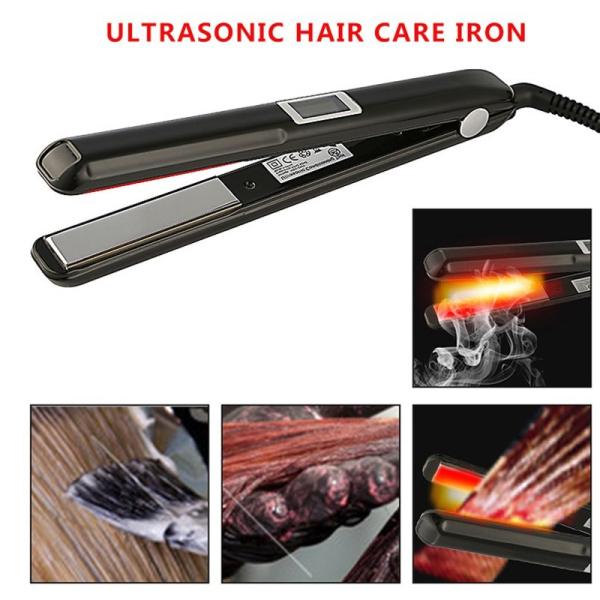 Straightener Home Beauty Machine LCD Ultrasonic Infrared Iron For Damaged Hair