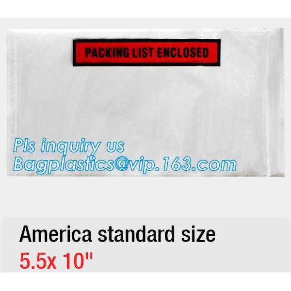 Waterproof packing list envelopes with self adhesive A3 A4 B4 B5 A7 C5 C7size, packing list enclosed envelope a5, bageas