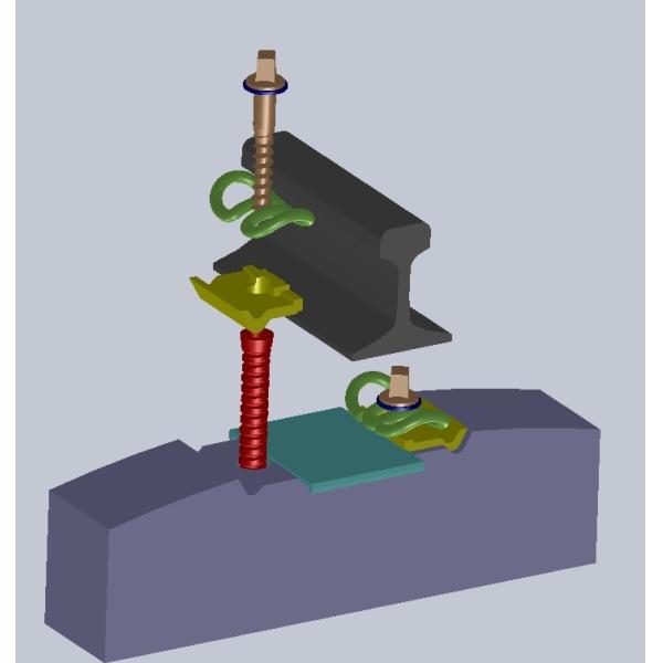 SKL14 Oxide Black Elastic Rail Clips Galvanized Clamp as Railway Fastening System