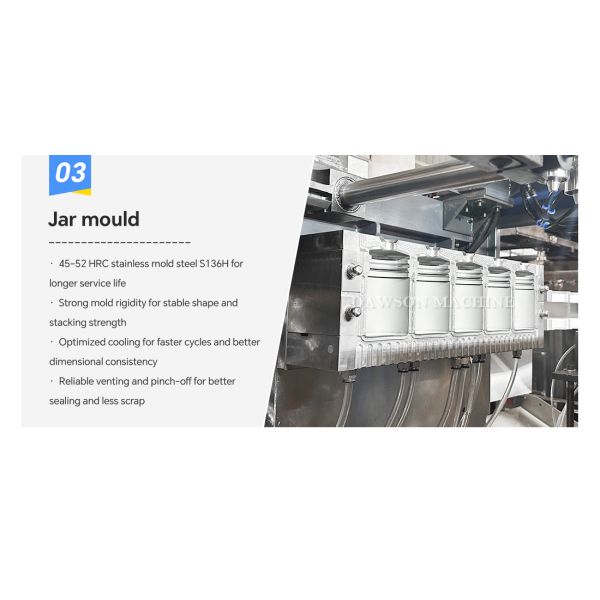 Single Station HDPE Wide Mouth Daily-Use Containers Making Machines Extrusion Blowing Molding Machine