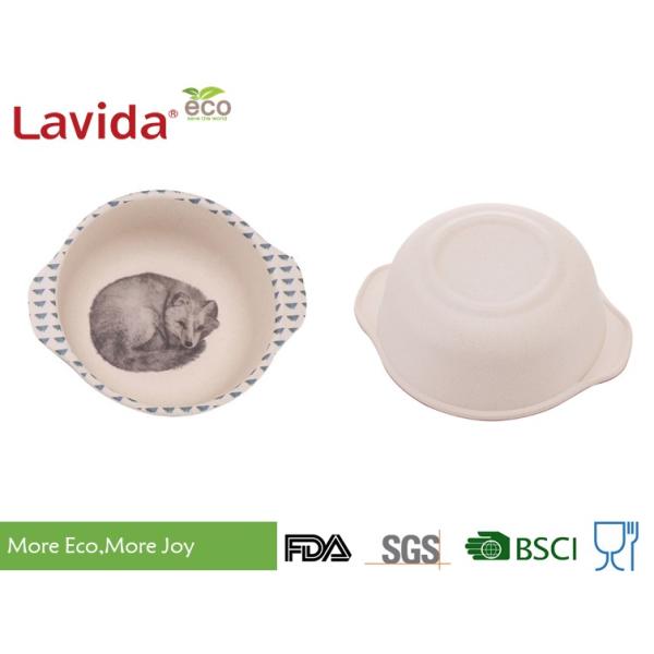 Dishwasher Safe Bamboo Childrens Dinner Set With Serving Tray Bowl Mug Fork Spoon