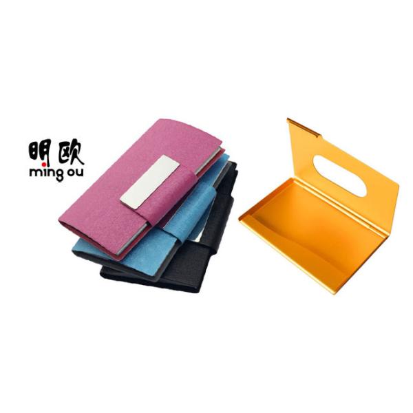 Women'S Business Card Holder Case Customized Laser Engraved Logo Available