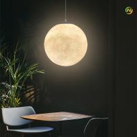 Lumière pendante de la lune 3D de salle à manger de salon créatif nordique de chambre à coucher