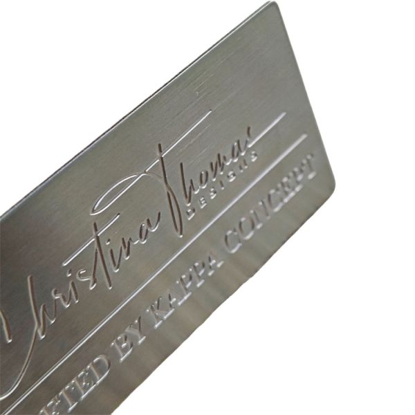 Custom Brand Waterproof Stainless Steel Nameplate Metal Logo Brush Surface Label For Furniture