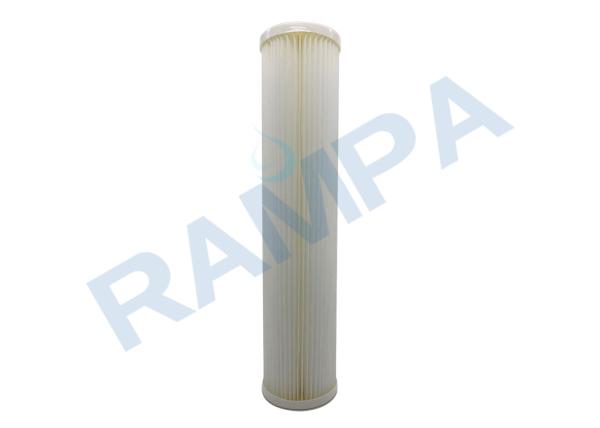 White Color Pleated Filter Cartridge 5 Micron Filtering Rate For Swimming Pool