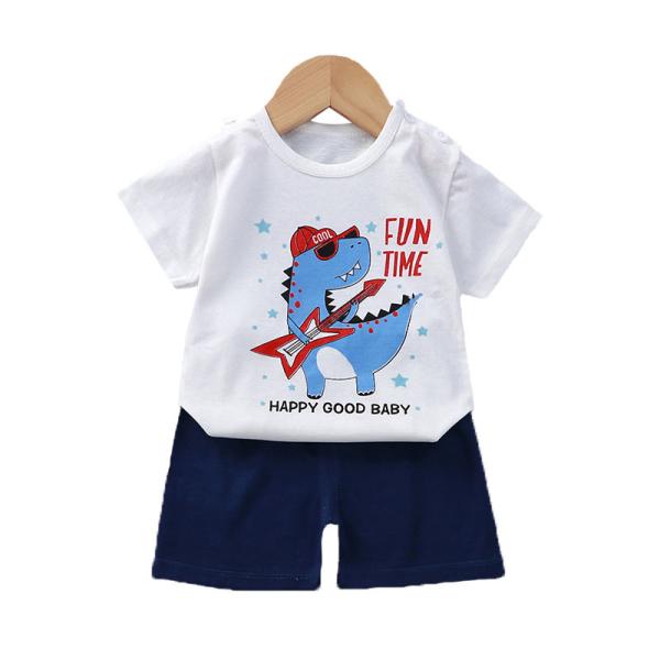 Cotton Cartoon Home Wear Kids Clothing Shorts Short Sleeve Casual Two Piece