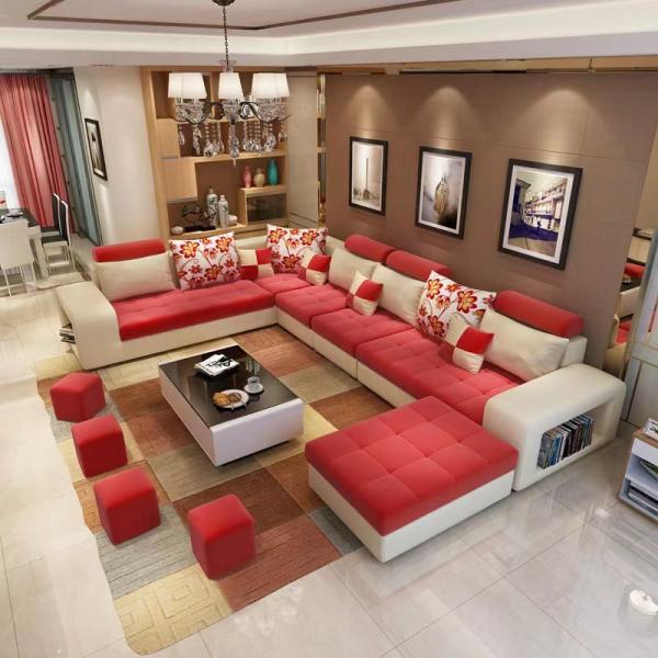 Sala de visitas feita sob encomenda esmagada de Sofa Bed Leather Border da tela de veludo