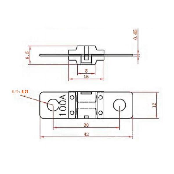 Contenedor de fusibles para automóviles con diseño impermeable ANS-H Contenedor de fusibles Midi de 1 vía ANS-8 20A 50A 70A 80A 100A 150A 175A 200A Tipo de tornillo de la placa de seguridad