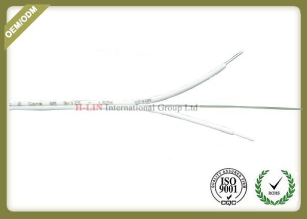 1 / 2 / 4 Core Fiber Optic Drop Cable PVC Material Jacket  With Butterfly Flat Construction