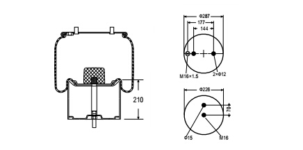 Ressorts pneumatiques en caoutchouc de camion de Firestone pour Scania 1379392/1440294/1543691