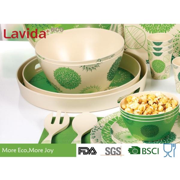 Durable Recycled Bamboo Fiber Bowls , Dishwasher Safe Tasteless Melamine Soup Bowls