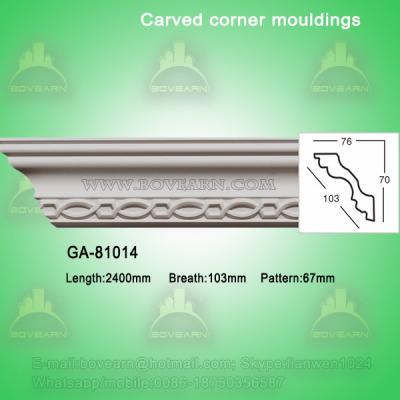 Good Quality European- style Decorative PU Carved Crown Moulding for Ceiling