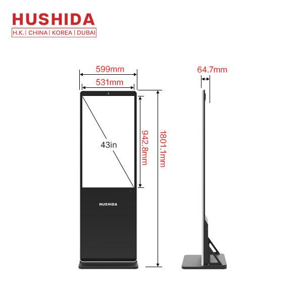 Advertising Monitor Lcd Digital Signage Shopping Malls Clear Screen 43 Inch