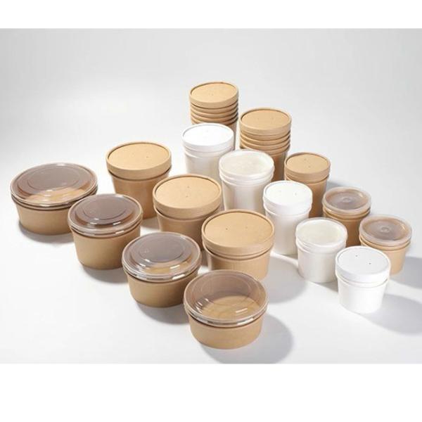 Picnic Disposable Paper Soup Bowls 18oz 26oz 32oz Eco Paper Bowls