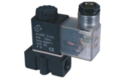 Normal plástico pneumático do selo de Viton do corpo da válvula de solenoide da série 2P fechado