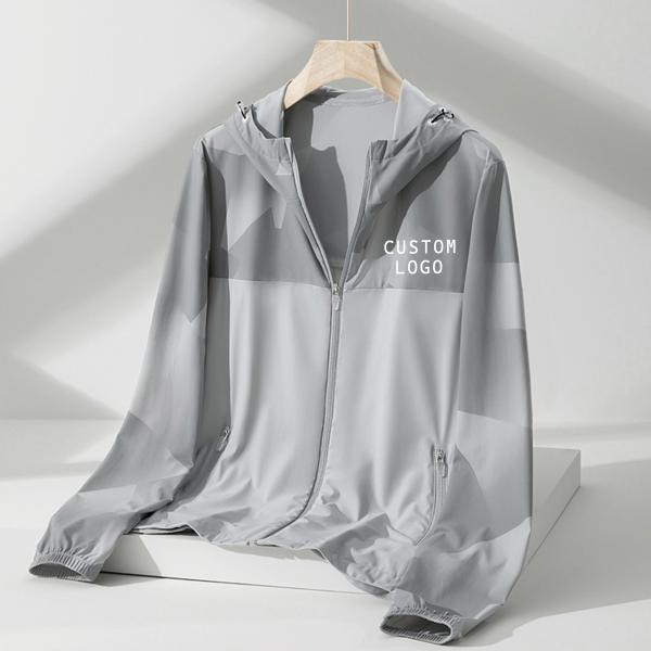 Длинные рукава Ледяной шелк Напечатанный Мужской Рыболовный солнцезащитный костюм для защиты от солнца