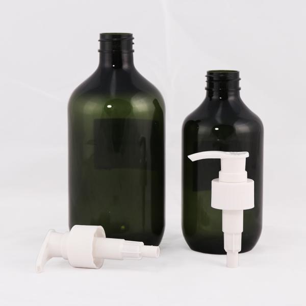 White Brown Plastic Shampoo Bottles 500ml For Hair Conditioner And Body Wash Packaging