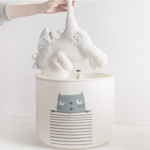 Canvas Baby Clothes Felt Storage Basket 35*40cm OEM ODM