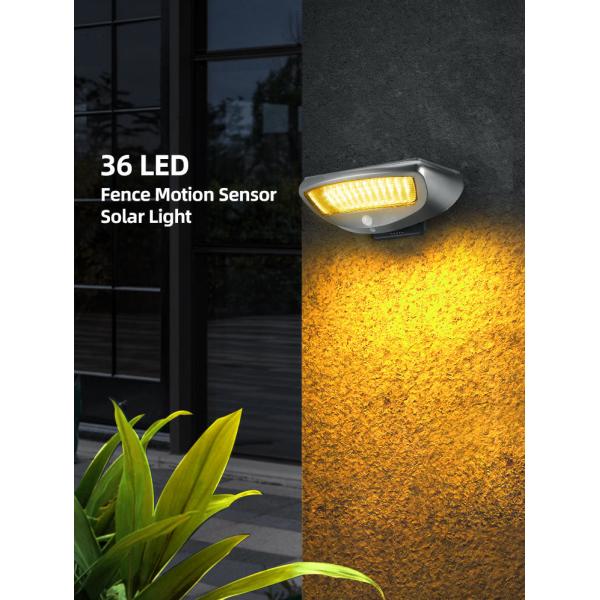 Modern Solar Motion Sensor Light Led Solar Wall Light with Color Rendering Index Ra 85