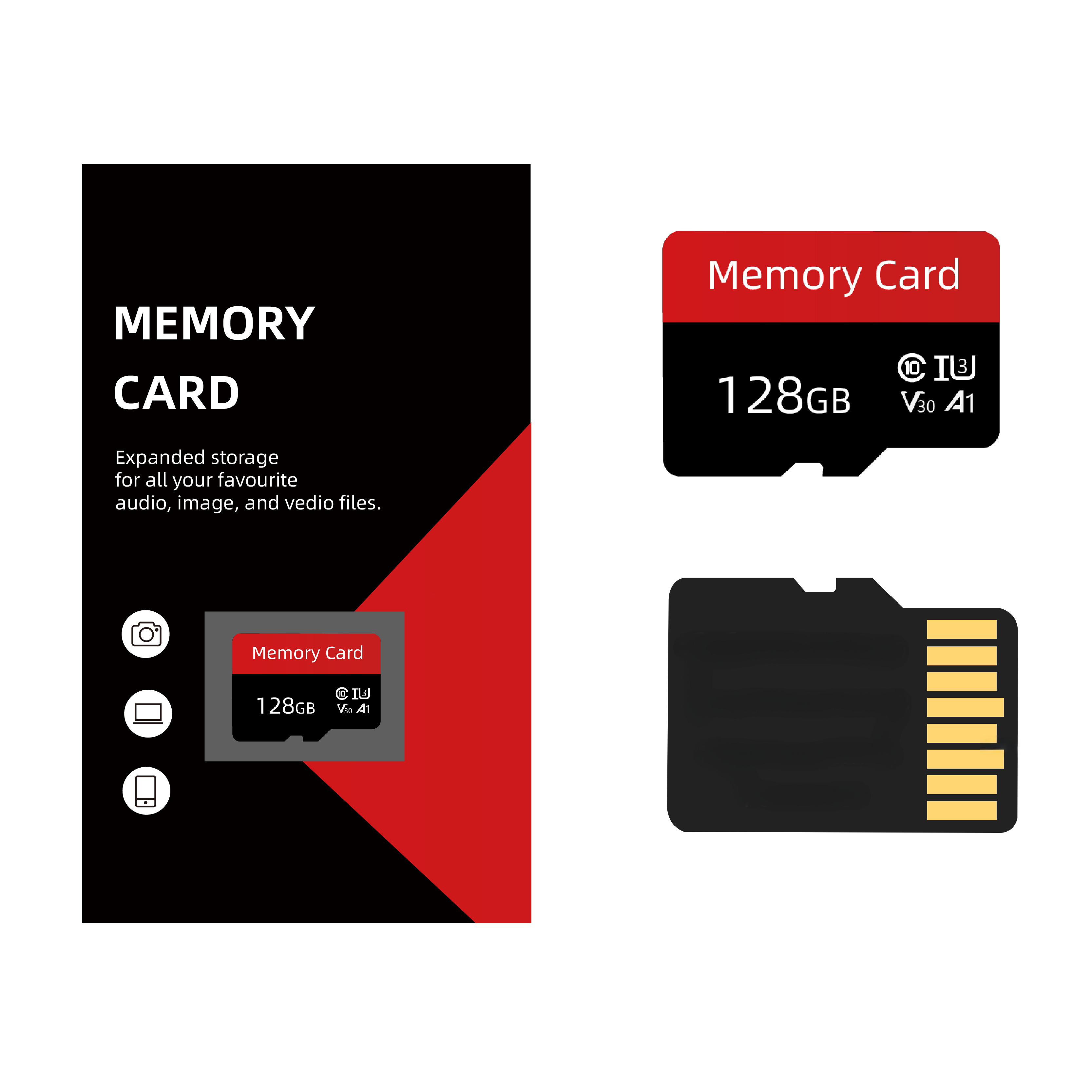 Micro Memory Card CE RoHS Certified Music Player Memory Card 256gb 128gb