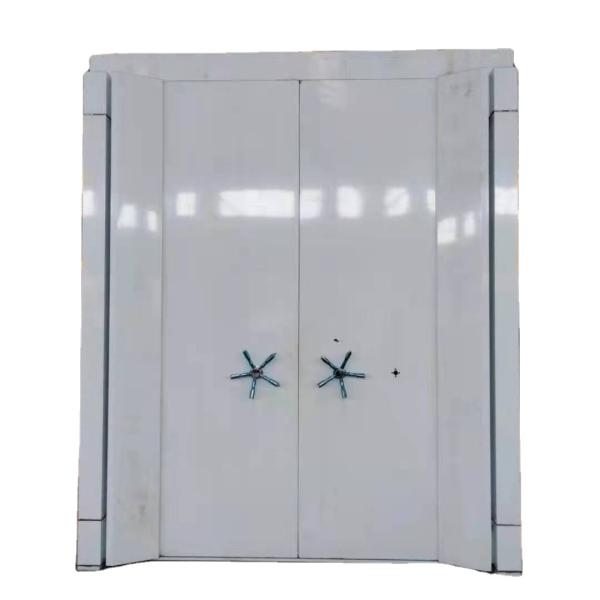 Single Leaf Width 1000mm Depth 300mm Steel Vault Door For Bank