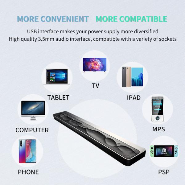 Expérience immersive Barre de son audio domestique Barre de son TV 75 pouces 5W * 4