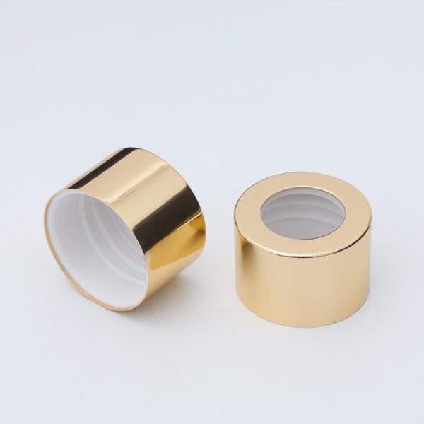 Shiny Gold Plastic Bottles Caps Closure 38mm For Aromatherapy Cosmetic