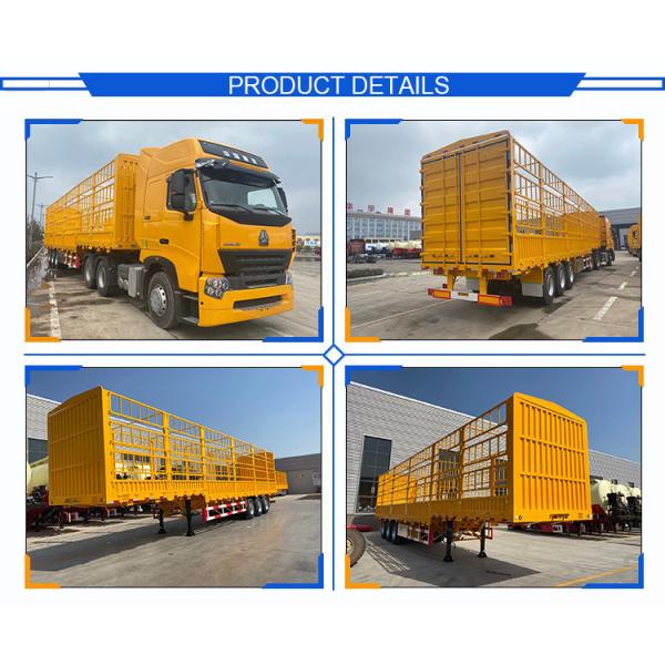 Customized Request 3 Axle Tri-Axle 4X4 Fence Cargo Truck Trailer with Customization