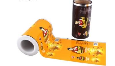 Printing Aluminum Foil plastic roll film flexible packaging for coffee bag