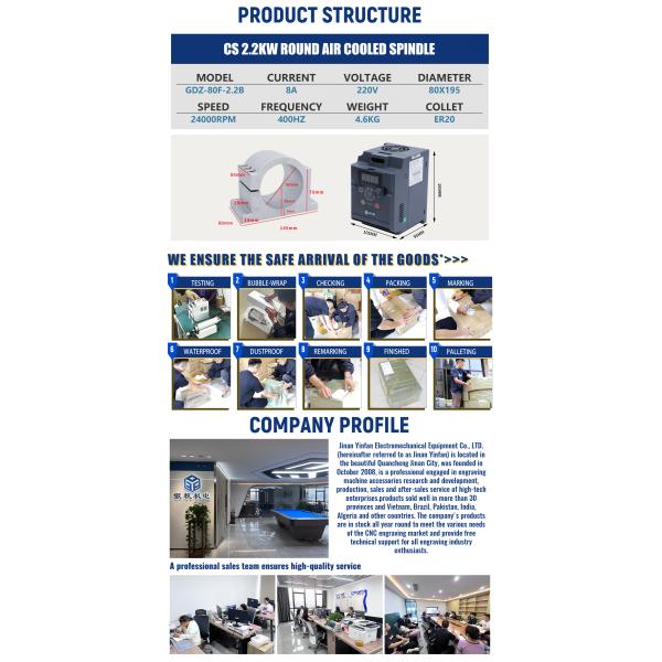 80 мм держатель шпинделя ER20 коллет для CNC-маршрутизатора 2.2KW воздушное охлаждение шпинделя моторный комплект