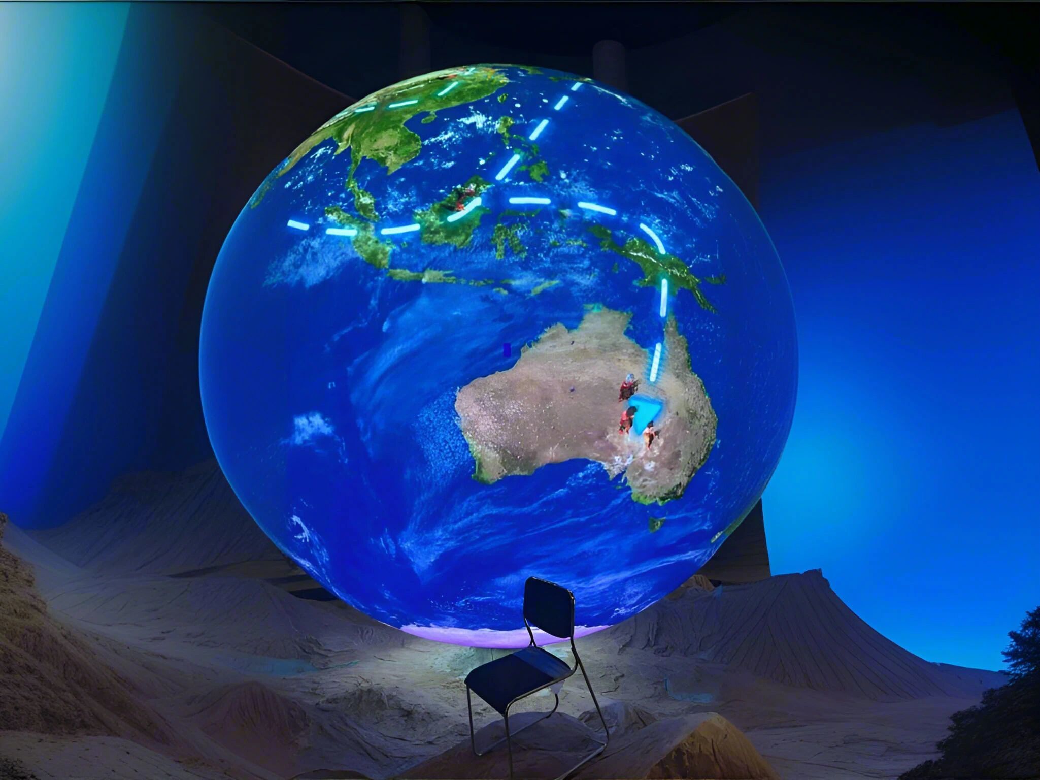 Seamless Splicing Spherical LED Display Screen Floor Mounted