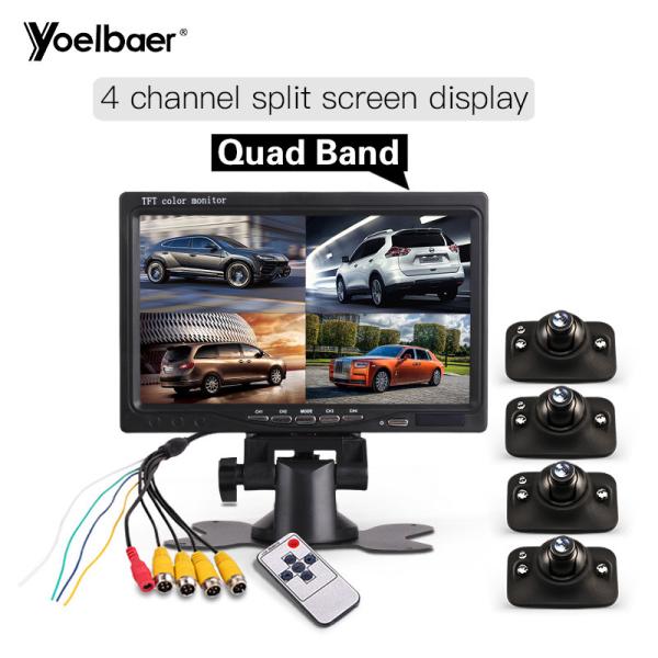High Definition 7 Quad Monitor For Car Side Blind Spot Parking Reversing Aid System