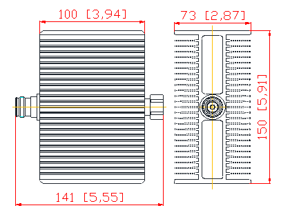 DC-4GHz 4.3-10 Женщина -4.3-10 Мужчина 100 Вт аттенюатор