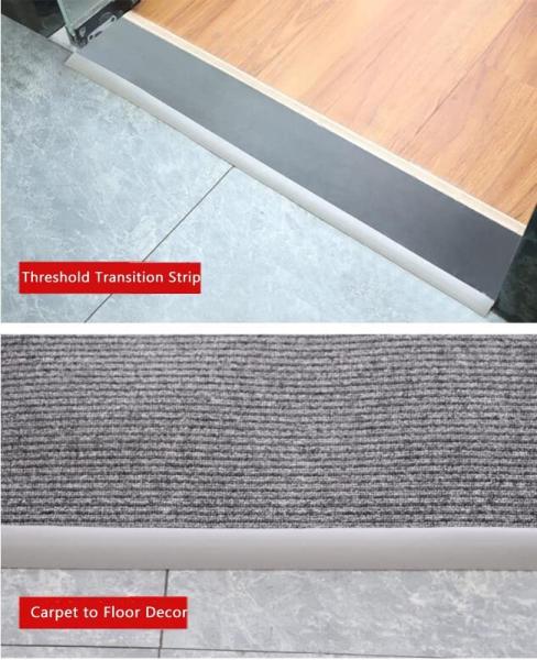 Reparación de conexiones de pisos Grisa de PVC de umbral de costura de cubierta con material flexible