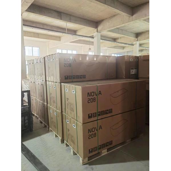 US 200 Samples Freestanding Acrylic Bathtub Narrow Rim Border Bulk Packing Oval Design