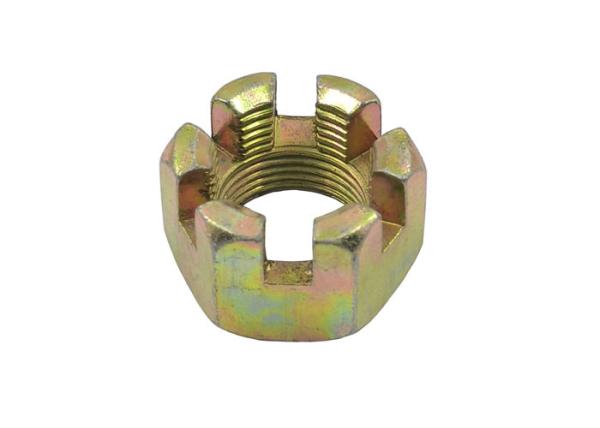 Yellow Zinc Plated M16-M36 Grade 8 Hex Nuts with Slots