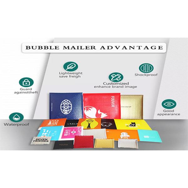 Голубая проложенная сумка почты пузыря, алюминиевая сумка почтовой отправки пузыря