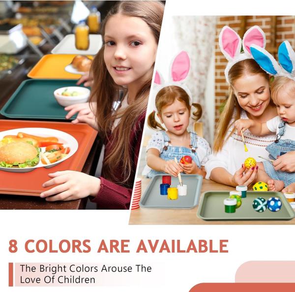 Plastic Fast Food Trays Bulk Restaurant Serving Trays Cafeteria Trays Grill Tray School Lunch Trays Rectangular