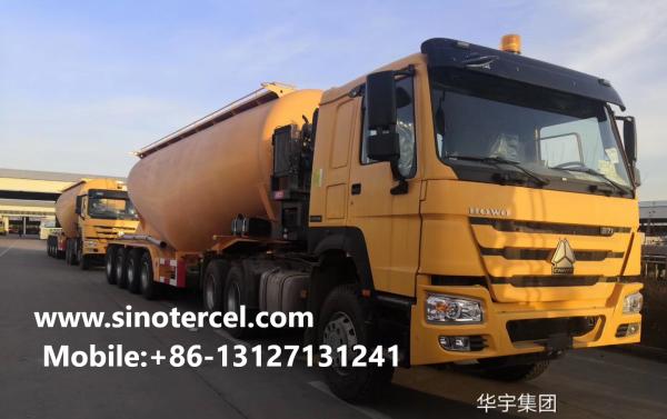 40CBM-70CBM Ciment en vrac Semi-remorque 60T Ciment en vrac Tanker remorque