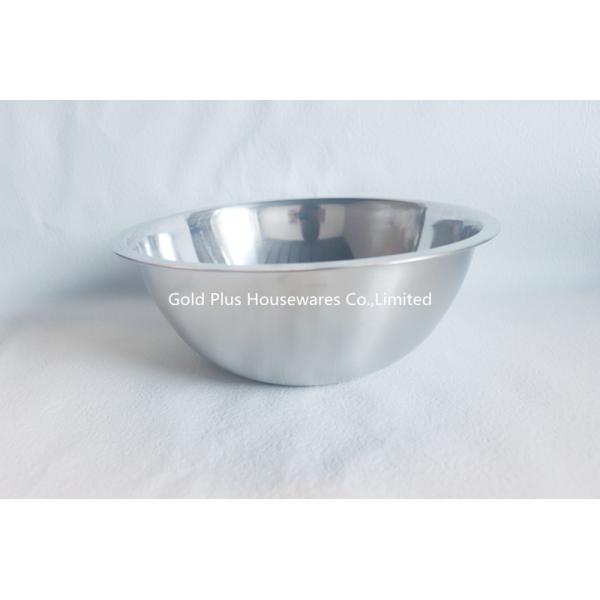 24cm Kitchen Utensil Soup Deep Basin Mirror Polishing 201 Stainless Steel Round Salad Bowl