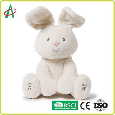Coelho enchido dos brinquedos do luxuoso das crianças coelho 30cm musical educacional