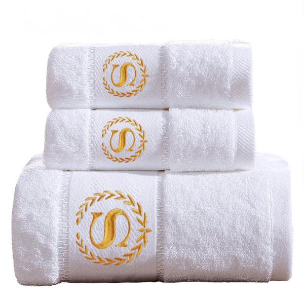 Время доставки 7-15 дней Custom Logo 100% хлопка Белые гостиничные полотенца для ванной